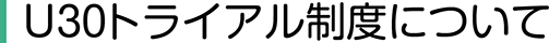 U30トライアル制度について